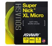 Ashaway SuperNick XL Micro (Yellow) Squash Set (18g) (1.15 mm) (30 ft.)