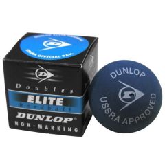 Dunlop Elite Doubles Squash Ball (1-Ball) (Blue Hard Ball w/ Red Dot) (P700202)