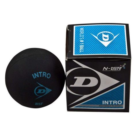 Dunlop Intro Blue Ball Squash Ball for beginner players 12 balls in a box 
