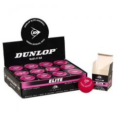 Dunlop Elite Singles (Hard Ball) Squash Ball BOX (12-Balls)
