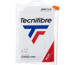 Tecnifibre Pro Contact Overgrip 12-Pack (White)