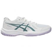 ASICS UpCourt 6 GS  KIDS Indoor Court Shoes (1074A045.102) (White/Foggy Teal)
