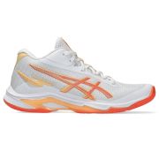 ASICS Netburner Ballistic FF MT 4 (MID) Women's Indoor Shoes (1052A084.101) (White/Vivid Coral)