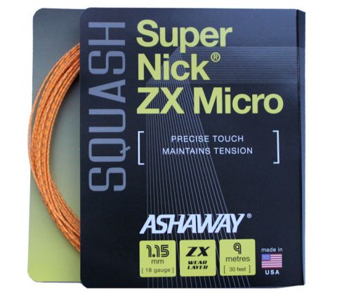 Ashaway SuperNick ZX Micro 18g Orange//Blue String Set