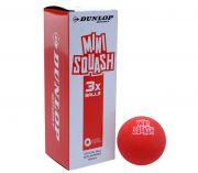 Dunlop Mini Squash Ball (3-Pack) (RED)