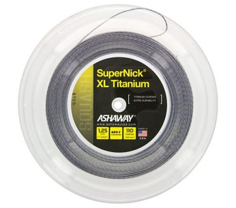 Ashaway SuperNick XL Titanium Squash REEL (1.25 mm) (Silver/Red