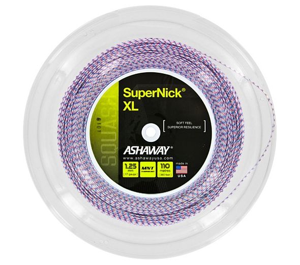 Ashaway SuperNick XL Squash REEL (1.25 mm) (White/Red/Blue) (360