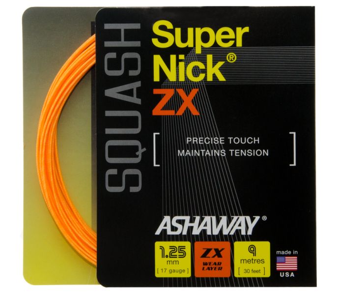 Ashaway SuperNick ZX (Orange) (30 ft.) 17g (1.25 mm) | SquashGalaxy