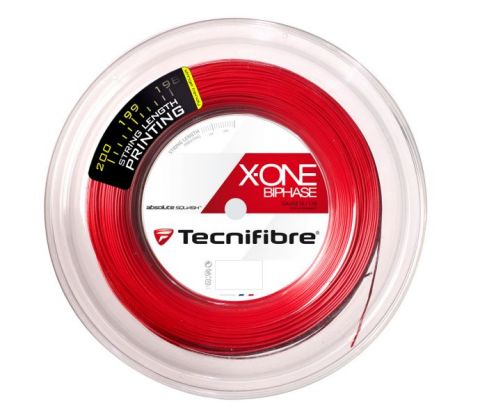 1.18 mm Tecnifibre X-one Biphase 18 Squash String 200M/660ft Reel-Rouge